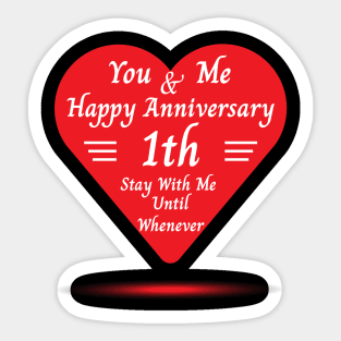 Happy Anniversary 1th Sticker